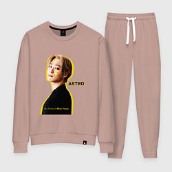 Костюм хлопковый женский Улыбка astro, цвет: пыльно-розовый