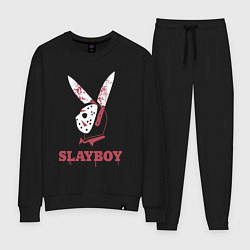 Костюм хлопковый женский Slayboy, цвет: черный