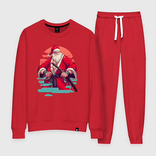 Женский костюм Дед Мороз Самурай / Красный – фото 1