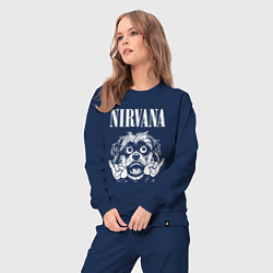 Костюм хлопковый женский Nirvana rock dog, цвет: тёмно-синий — фото 2