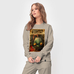 Костюм хлопковый женский Oddworld - wanted, цвет: миндальный — фото 2