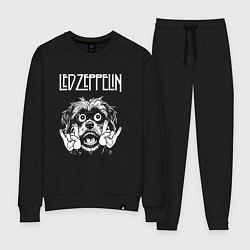 Костюм хлопковый женский Led Zeppelin rock dog, цвет: черный