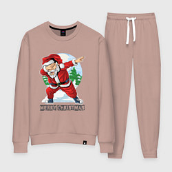 Костюм хлопковый женский Dab Santa, цвет: пыльно-розовый