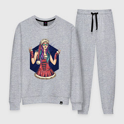 Костюм хлопковый женский Крутая снегурка, цвет: меланж