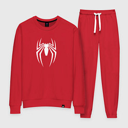 Костюм хлопковый женский Spider man logo, цвет: красный