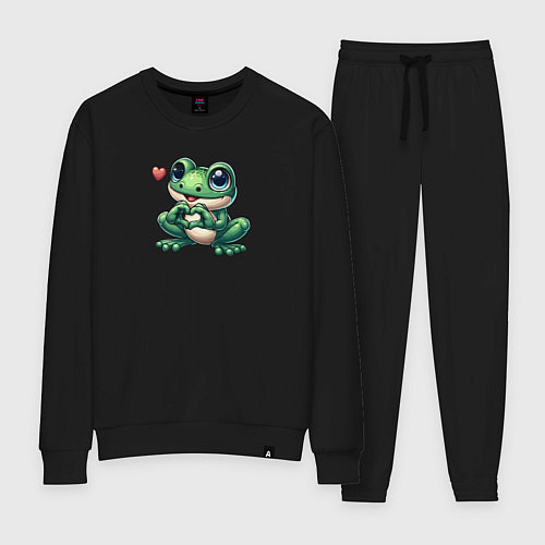 Женский костюм Лягушка и сердце / Черный – фото 1