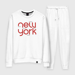 Костюм хлопковый женский New York districts, цвет: белый