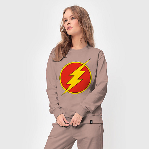 Женский костюм Flash logo / Пыльно-розовый – фото 3