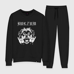 Костюм хлопковый женский Burzum rock dog, цвет: черный