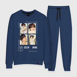 Костюм хлопковый женский Lee know stray kids cute, цвет: тёмно-синий