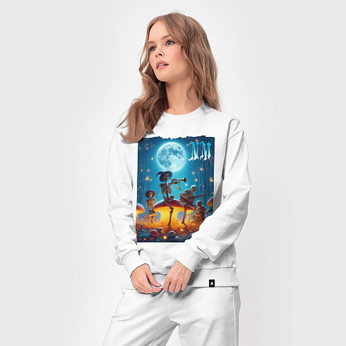 Женский костюм Musical quartet Neon mushrooms / Белый – фото 3