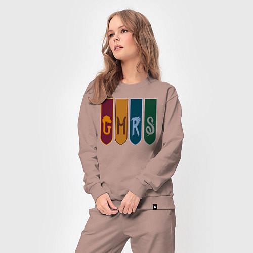 Женский костюм Гербы факультетов Хогвартс Гарри Поттер / Пыльно-розовый – фото 3