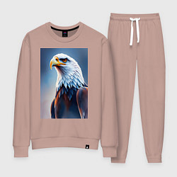 Костюм хлопковый женский Грациозный орел, цвет: пыльно-розовый