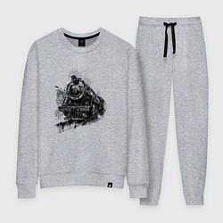 Костюм хлопковый женский Прибытие паровоза, цвет: меланж