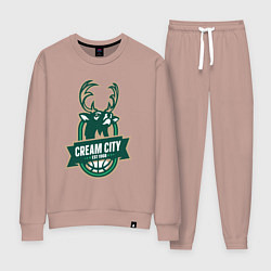 Женский костюм Milwaukee Bucks cream city