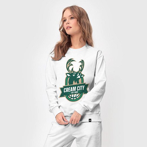 Женский костюм Milwaukee Bucks cream city / Белый – фото 3