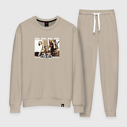 Костюм хлопковый женский Aespa girl group, цвет: миндальный