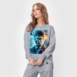 Костюм хлопковый женский Harry Potter - wizard with magic stick, цвет: меланж — фото 2