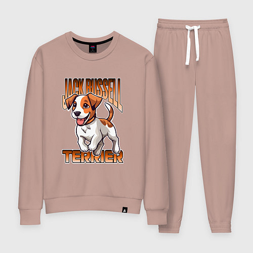 Женский костюм Собака Джек-рассел-терьер / Пыльно-розовый – фото 1