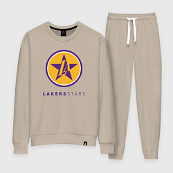 Костюм хлопковый женский Lakers stars, цвет: миндальный