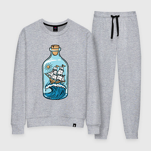 Женский костюм Парусник в бутылке / Меланж – фото 1