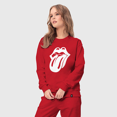 Женский костюм Rolling Stones - white logo / Красный – фото 3