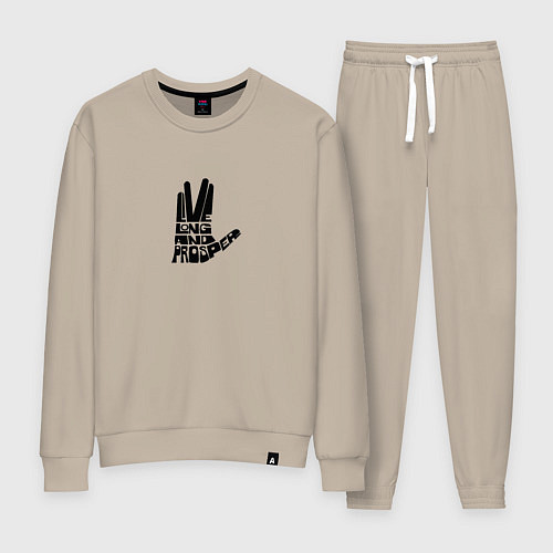 Женский костюм Живи долго и процветай / Миндальный – фото 1