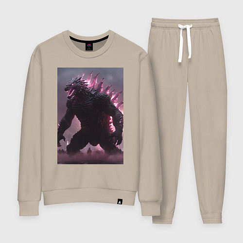 Женский костюм Рев Годзиллы / Миндальный – фото 1