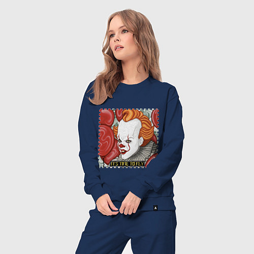 Женский костюм Пиксельный Пеннивайз / Тёмно-синий – фото 3