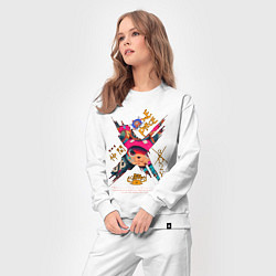 Костюм хлопковый женский One Piece Chopper Tony Tony, цвет: белый — фото 2