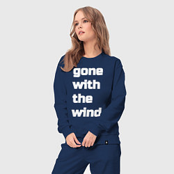 Костюм хлопковый женский Gone with the wind, цвет: тёмно-синий — фото 2