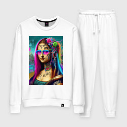 Костюм хлопковый женский The Gioconda of our days is eclectic, цвет: белый
