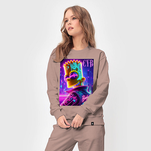 Женский костюм Cyber Bart - neon glow / Пыльно-розовый – фото 3