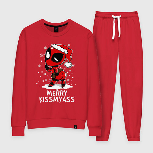 Женский костюм Deadpool - merry kiss my ass / Красный – фото 1