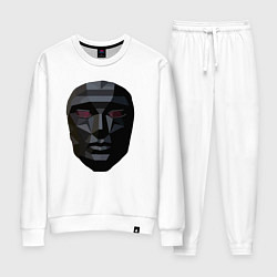 Костюм хлопковый женский Маска босса, цвет: белый