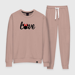 Костюм хлопковый женский Love Минни - парный товар, цвет: пыльно-розовый