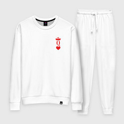 Костюм хлопковый женский Королева Черви - для пары, цвет: белый