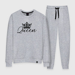 Костюм хлопковый женский Королева с короной - для пары, цвет: меланж