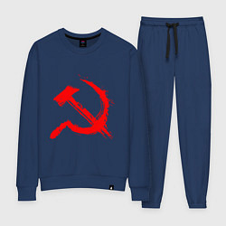 Костюм хлопковый женский Sickle and hammer red paint, цвет: тёмно-синий