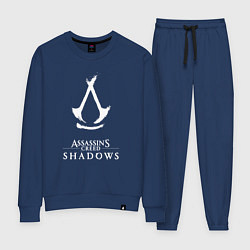 Костюм хлопковый женский Assassins creed - shadows white, цвет: тёмно-синий
