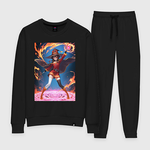 Женский костюм Мегумин колдует взрывную магию / Черный – фото 1