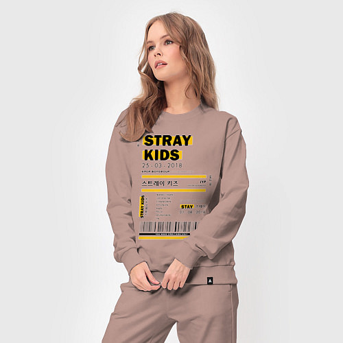 Женский костюм Stray kids ticket / Пыльно-розовый – фото 3