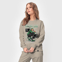 Костюм хлопковый женский Ван пис Kimura, цвет: миндальный — фото 2