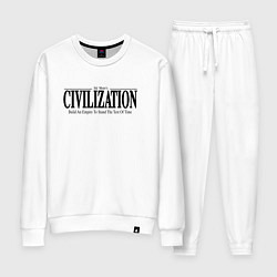 Костюм хлопковый женский Civilization - game, цвет: белый
