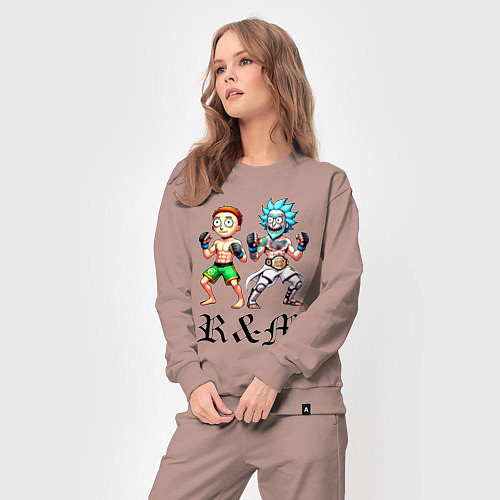 Женский костюм Rick and Morty - mixed martial arts / Пыльно-розовый – фото 3