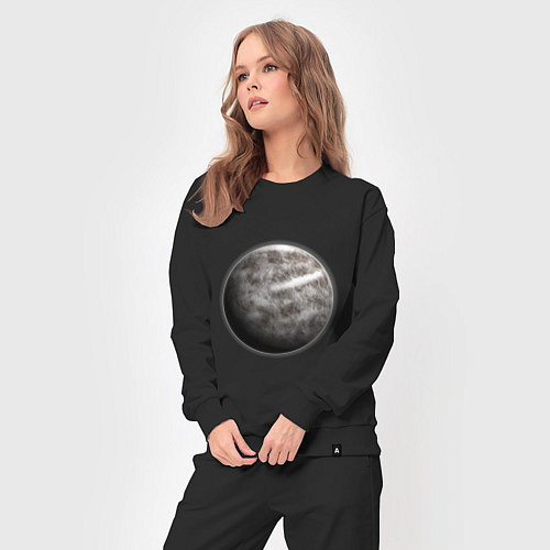 Женский костюм Планета арт, луна / Черный – фото 3