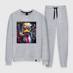 Костюм хлопковый женский Donald Trump is the duck of peace - joke, цвет: меланж