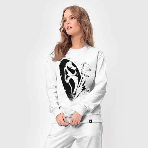 Женский костюм Крик - Гоуст фейс / Белый – фото 3