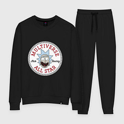 Костюм хлопковый женский Нашивка с Риком Санчесом, цвет: черный