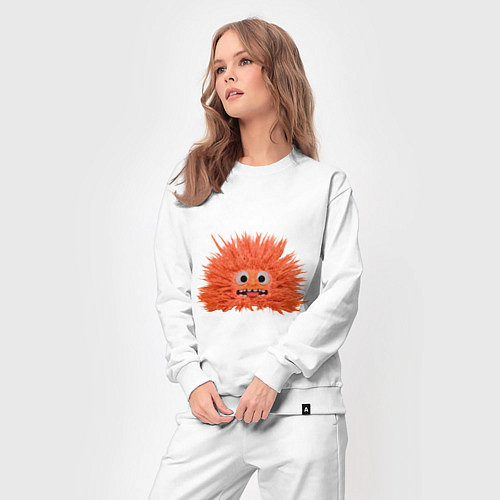 Женский костюм Fluffy monster orange / Белый – фото 3